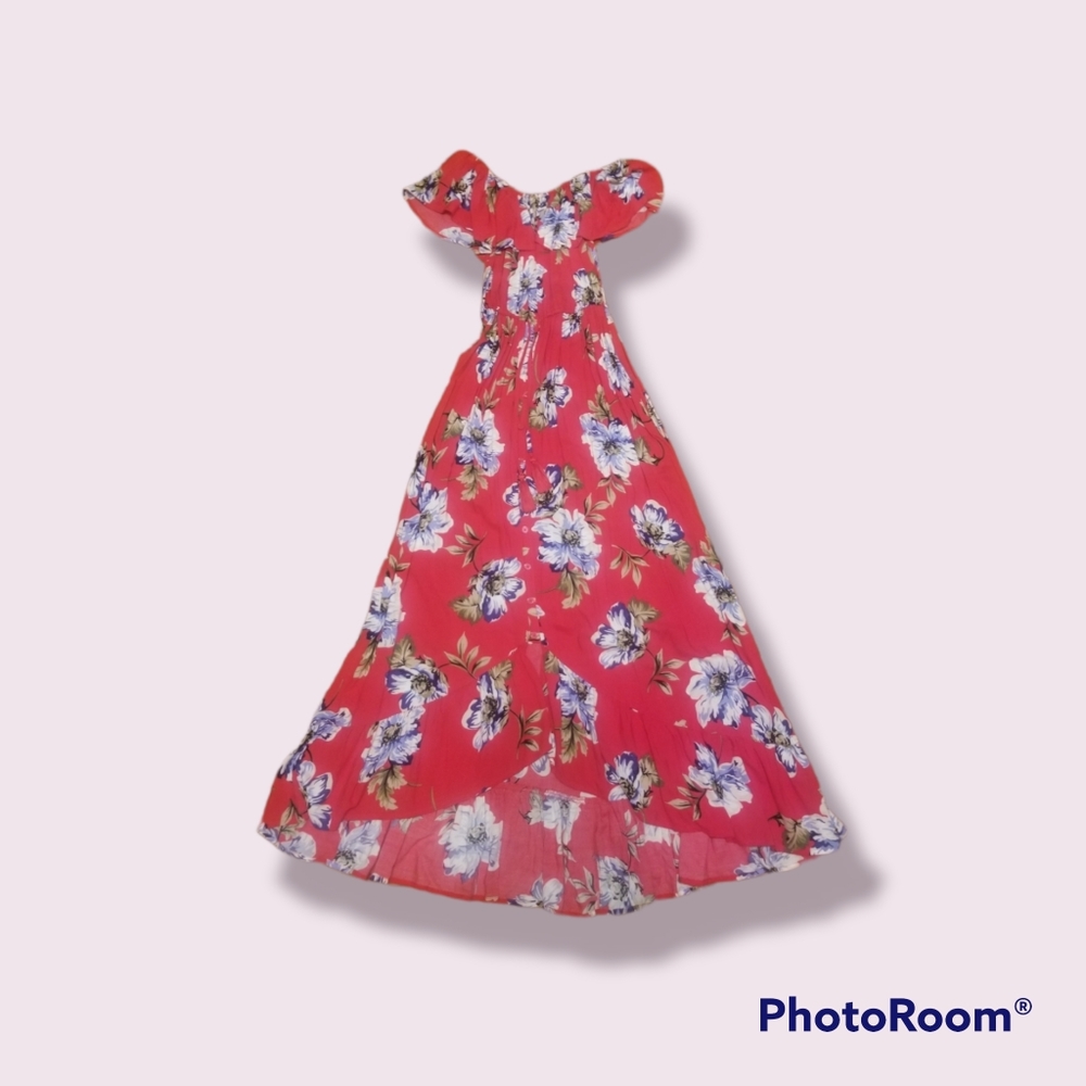 Red floral maxi dress - Picture 16 of 16